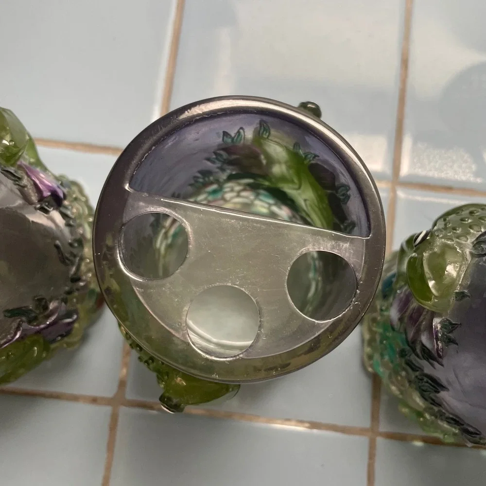 Lucite 60s 70s Frog Bathroom‎ 3 pc Set Soap Dispenser Toothbrush tumbler Decor